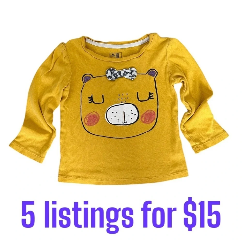 Gap Kids 3T Toddler Girl Graphic Front Causal Long Sleeve Shirt  Guc